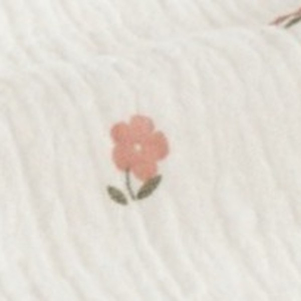 Gaze petites fleurs roses