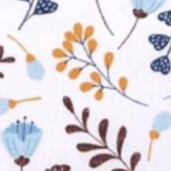Toile fleurs & feuilles
